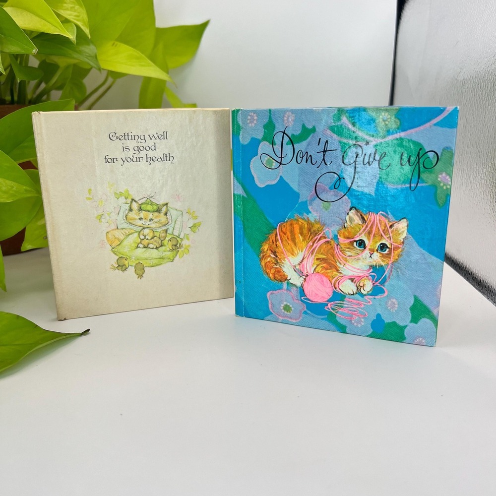 Vintage 1969 American Greetings Kitten Books  Set Of Two